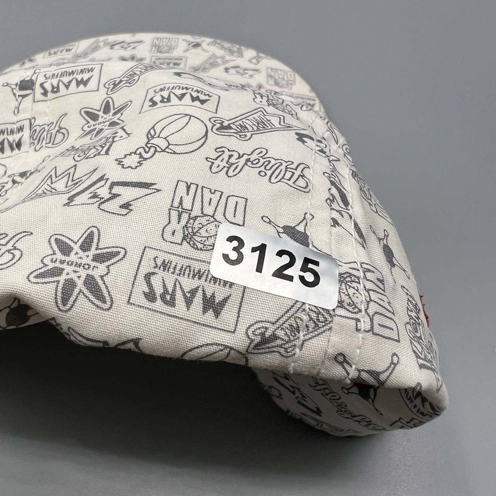 Air Jordan 5 Panel Hat Men White All Over Print Logo Jumpman Strap Back Cap - Picture 8 of 8